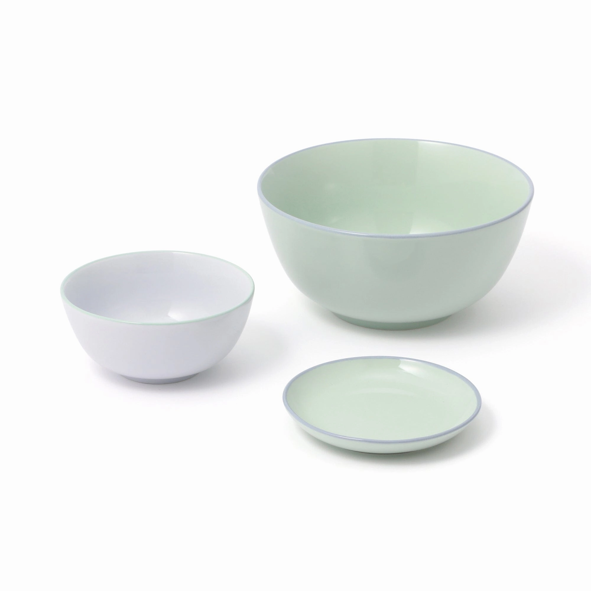 Ordi Colorful Simple Meal 3-Piece Tableware Set Mint