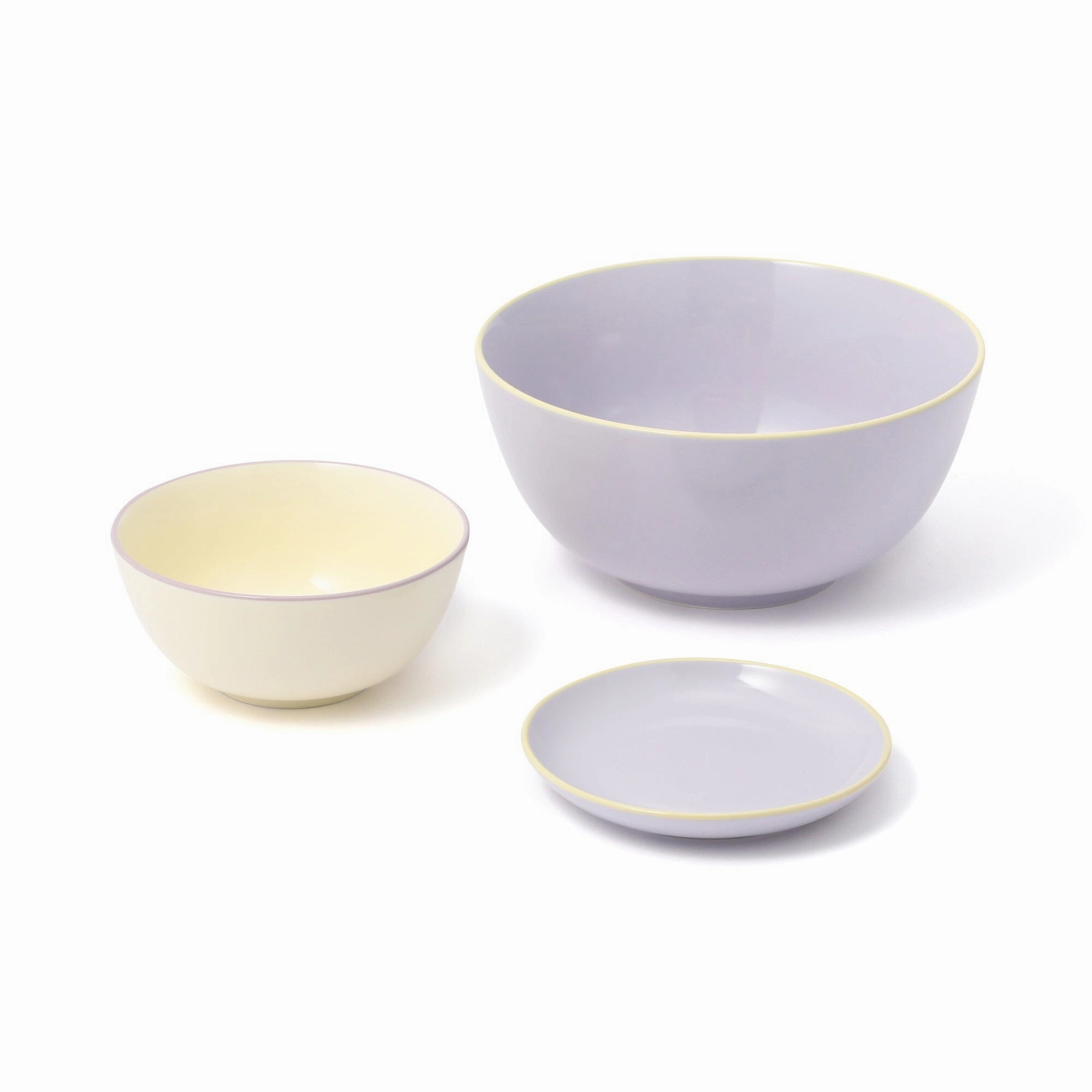 Ordi Colorful  Simple Meal 3-Piece Tableware Set Purple
