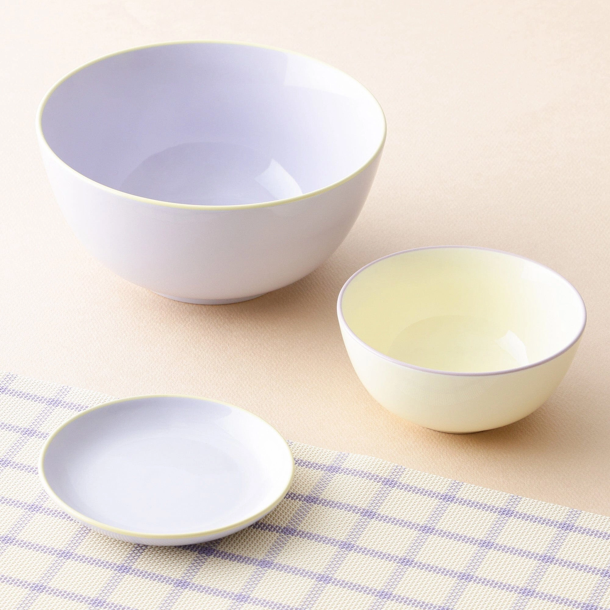 Ordi Colorful  Simple Meal 3-Piece Tableware Set Purple