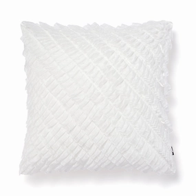 Organdy Frill Cushion Cover 450 X 450 Whitebedding sets ,throw blankets 