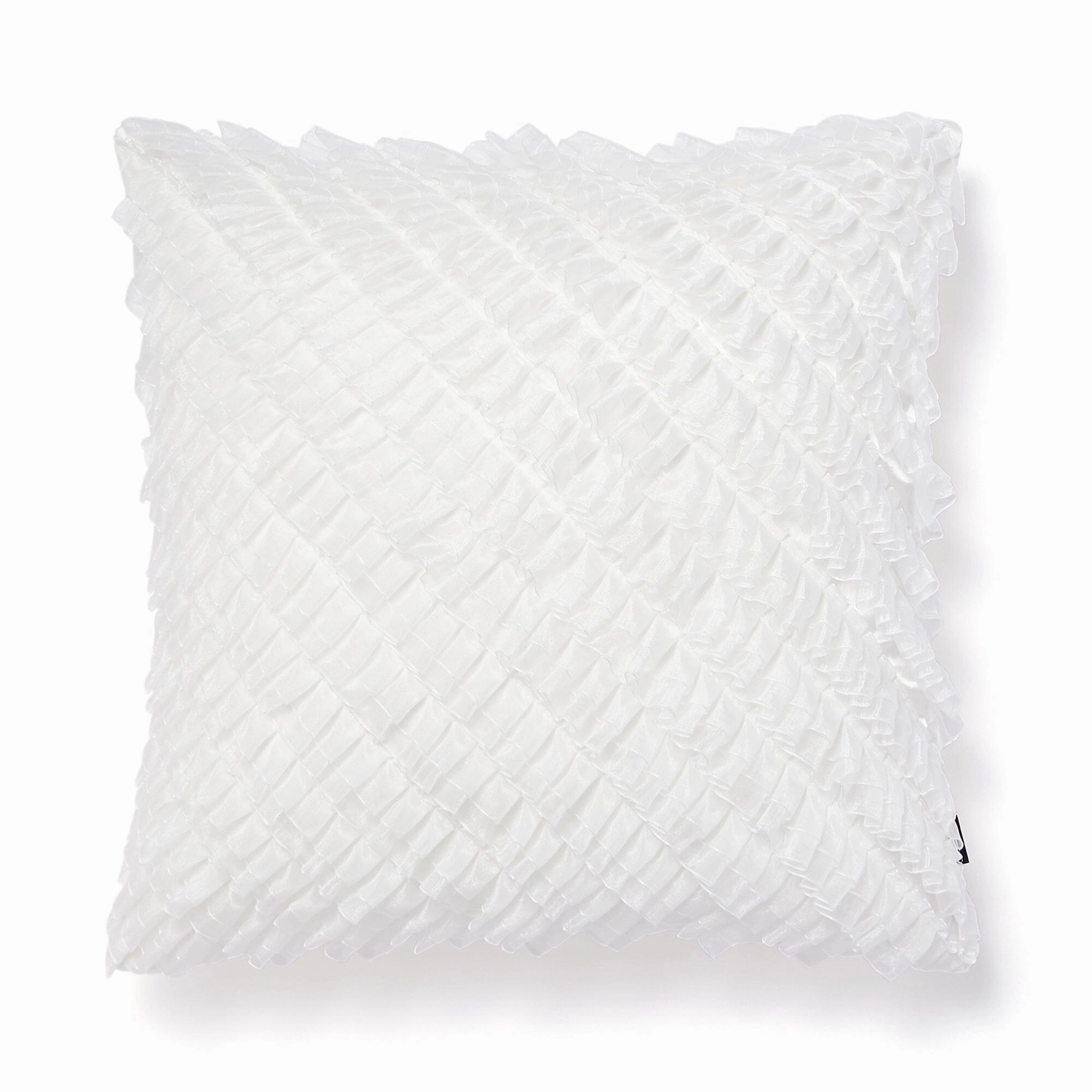 Organdy Frill Cushion Cover 450 X 450 Whitebedding sets ,throw blankets 