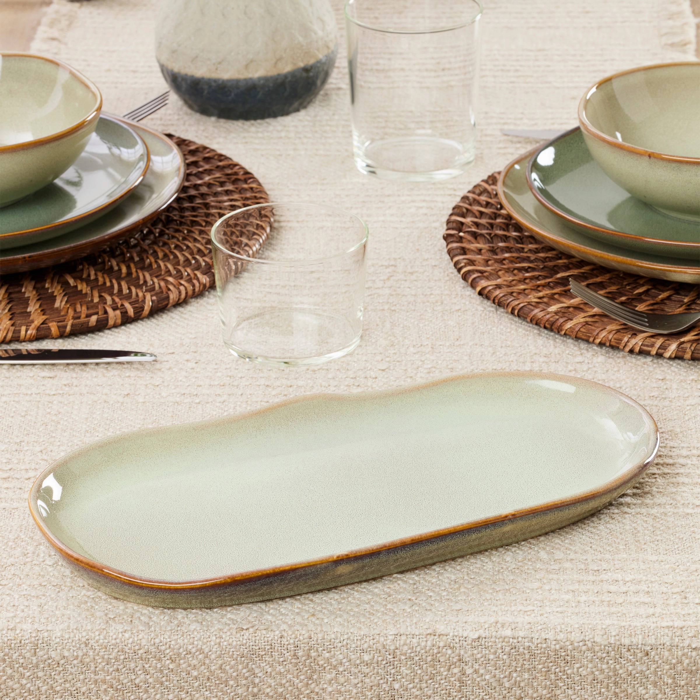 Organic Shades Green 2-Piece Serving Set