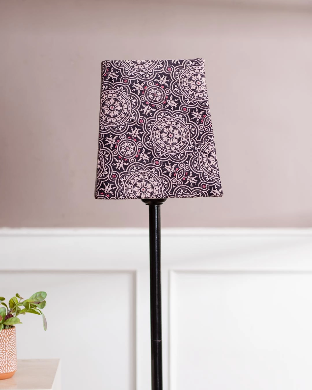 Ornate Patterns Cotton Tapered Rectangle Lamp Shade