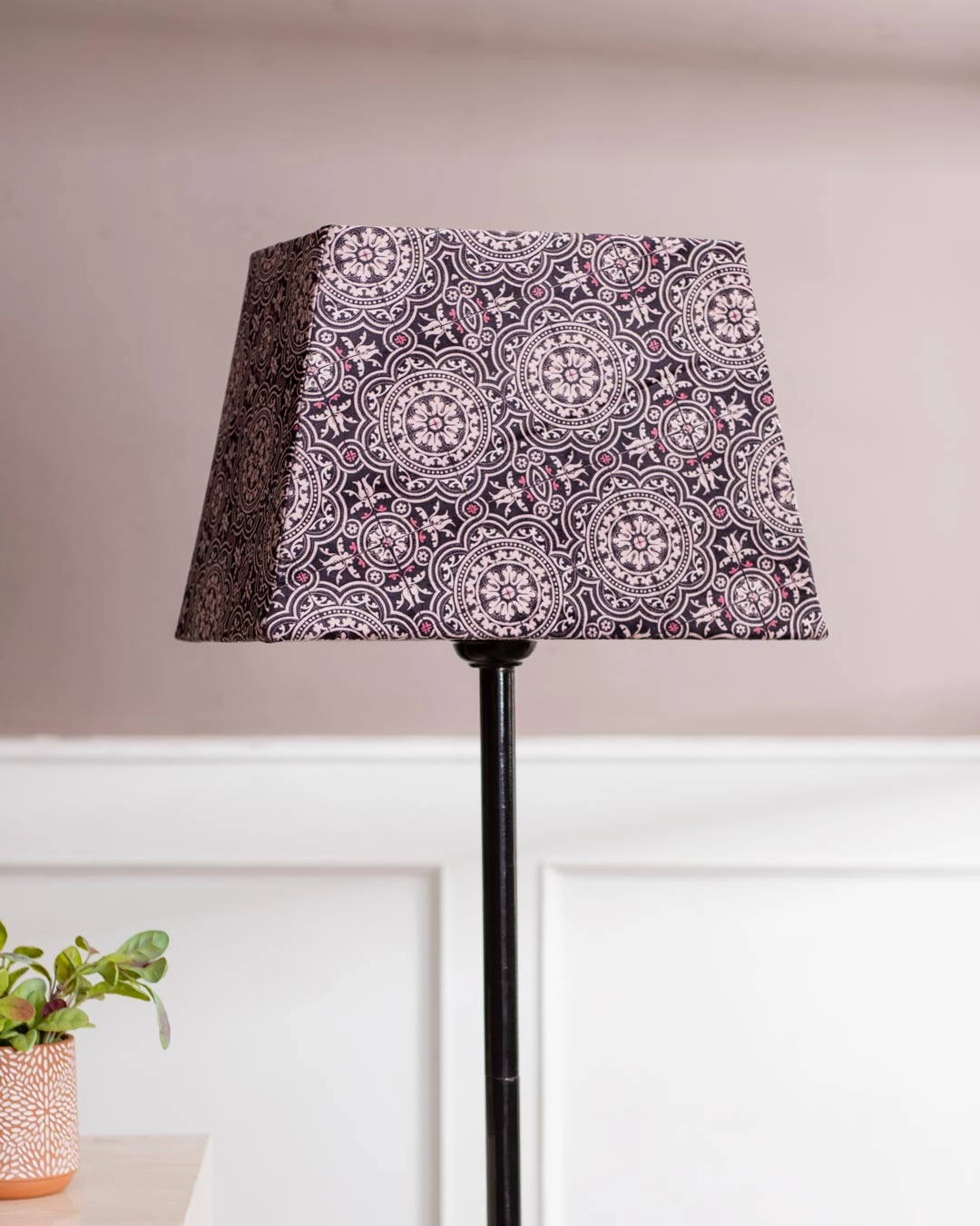 Ornate Patterns Cotton Tapered Rectangle Lamp Shade