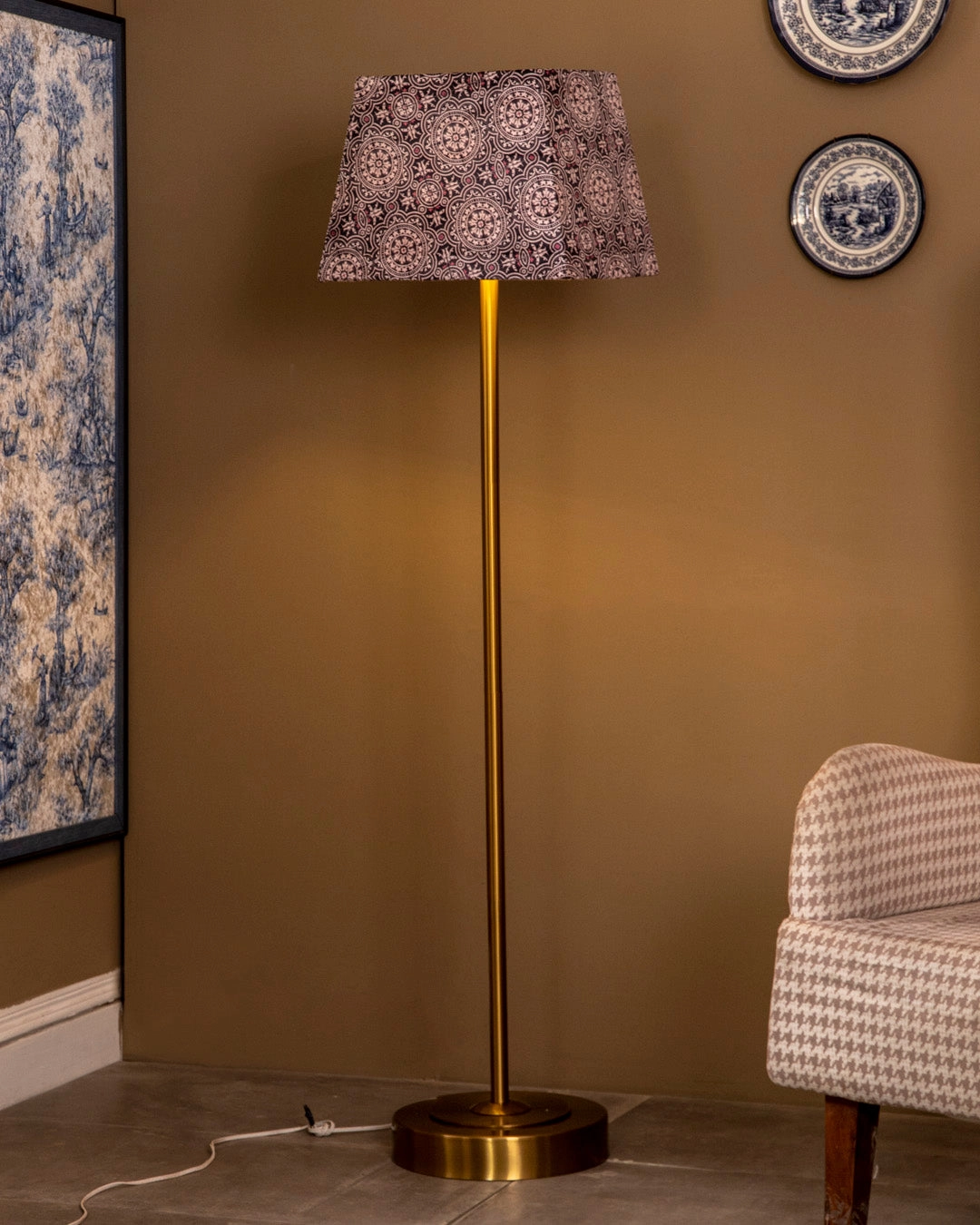 Ornate Patterns Cotton Tapered Rectangle Lamp Shade