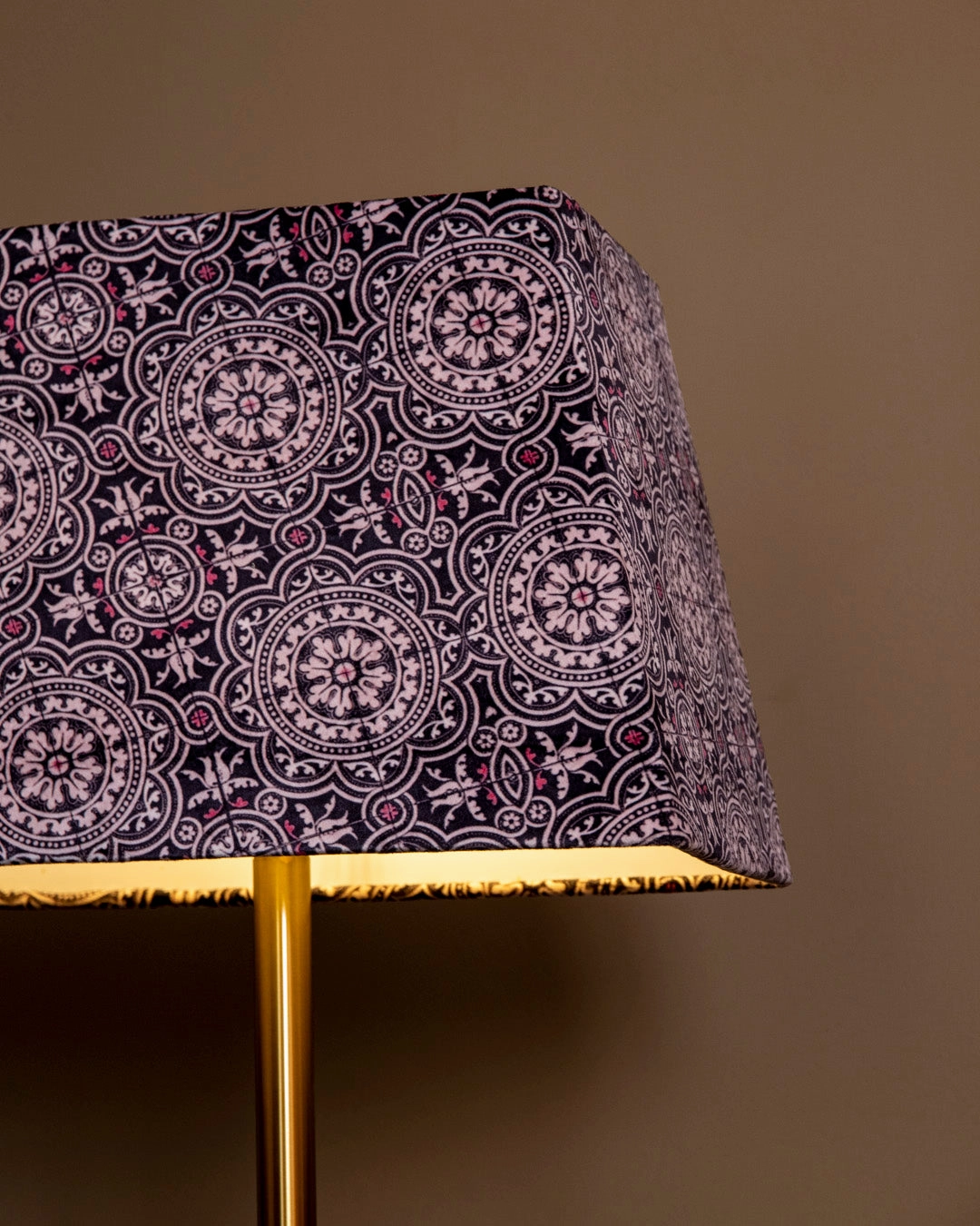 Ornate Patterns Cotton Tapered Rectangle Lamp Shade