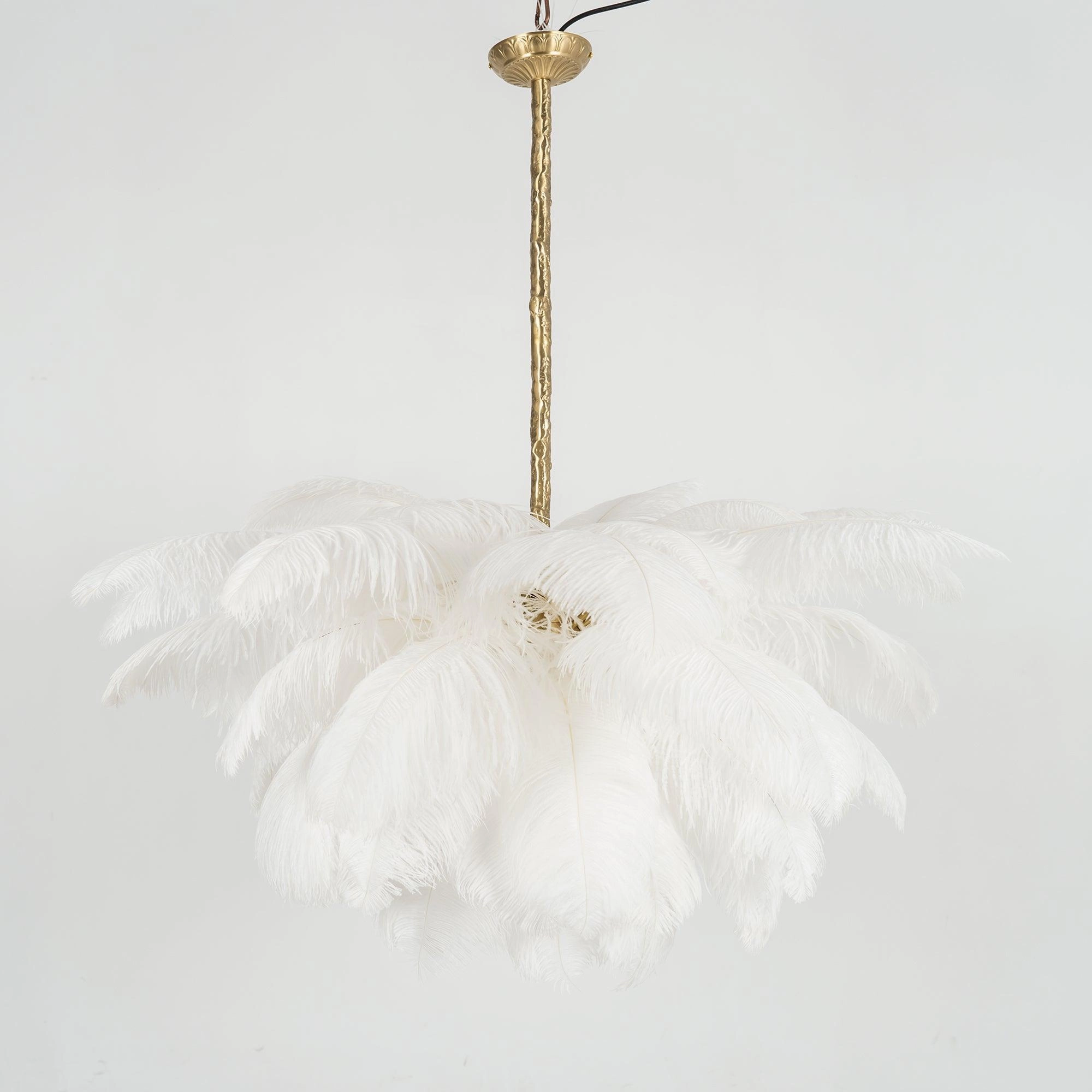 Ostrich Feather Chandelier