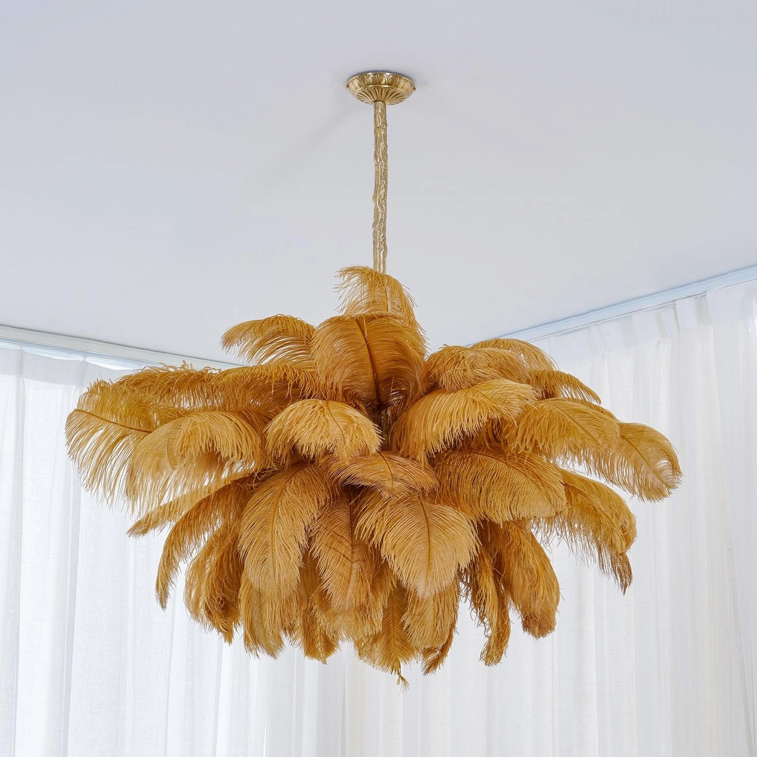 Ostrich Feather Chandelier