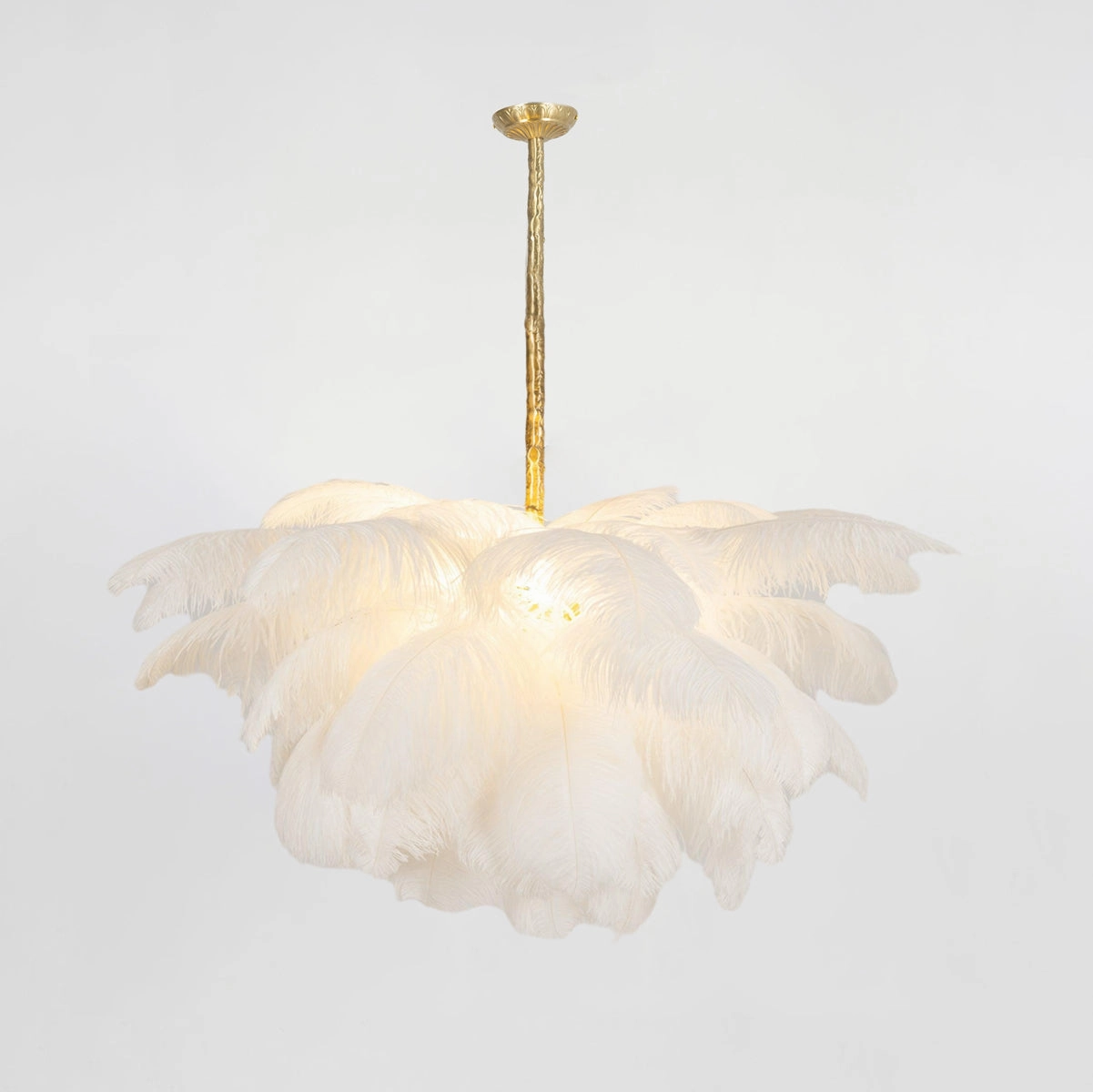 Ostrich Feather Chandelier
