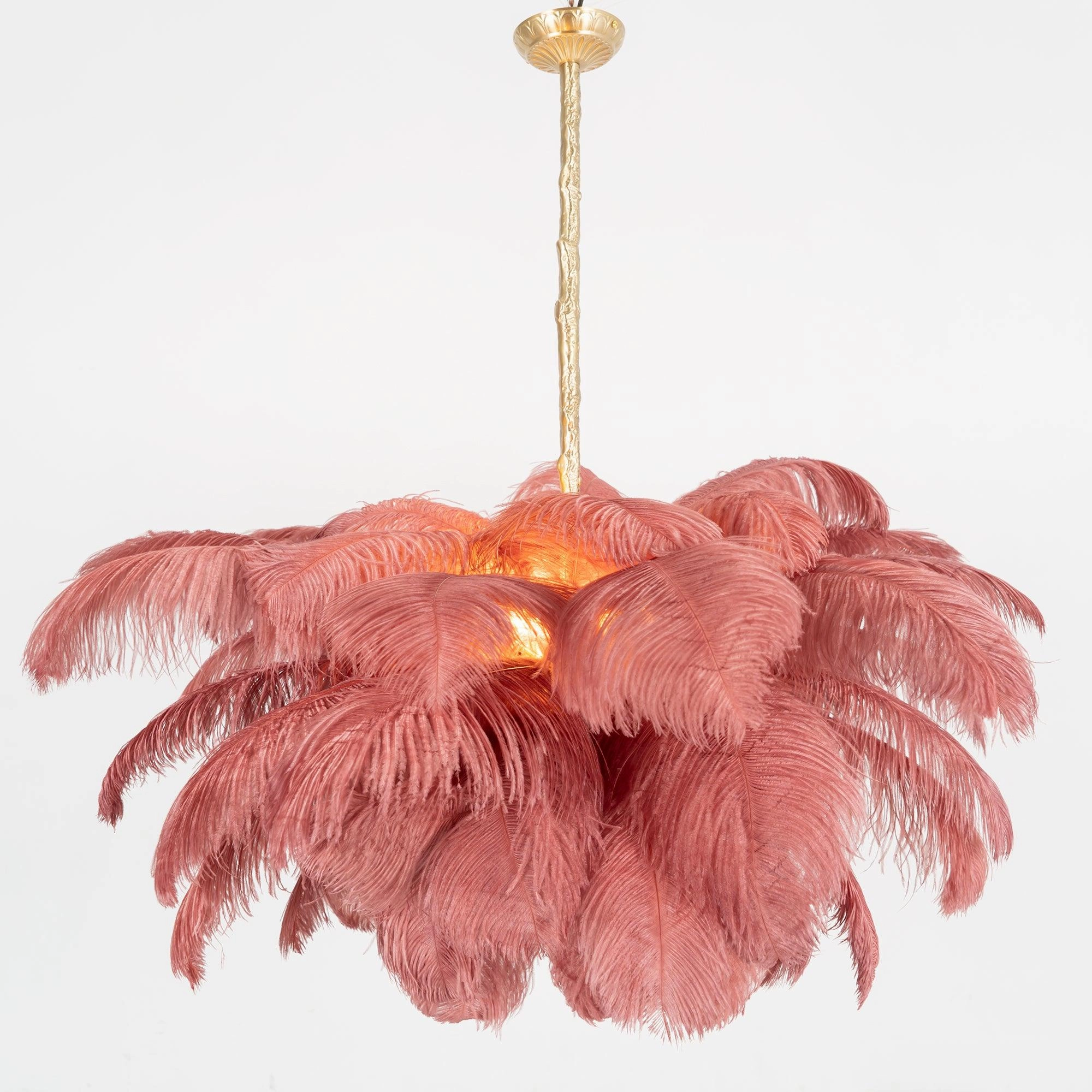 Ostrich Feather Chandelier