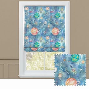 Out Of This World Printed Cotton Made to Measure Roman Blinds Skybedding sets ,throw blankets 