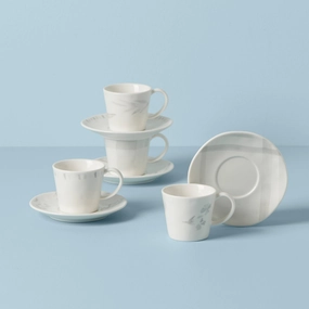 Oyster Bay 8-Piece Espresso Cup & Saucer Setmodern kitchen decor ,kitchen dinner set ,dinnerware 