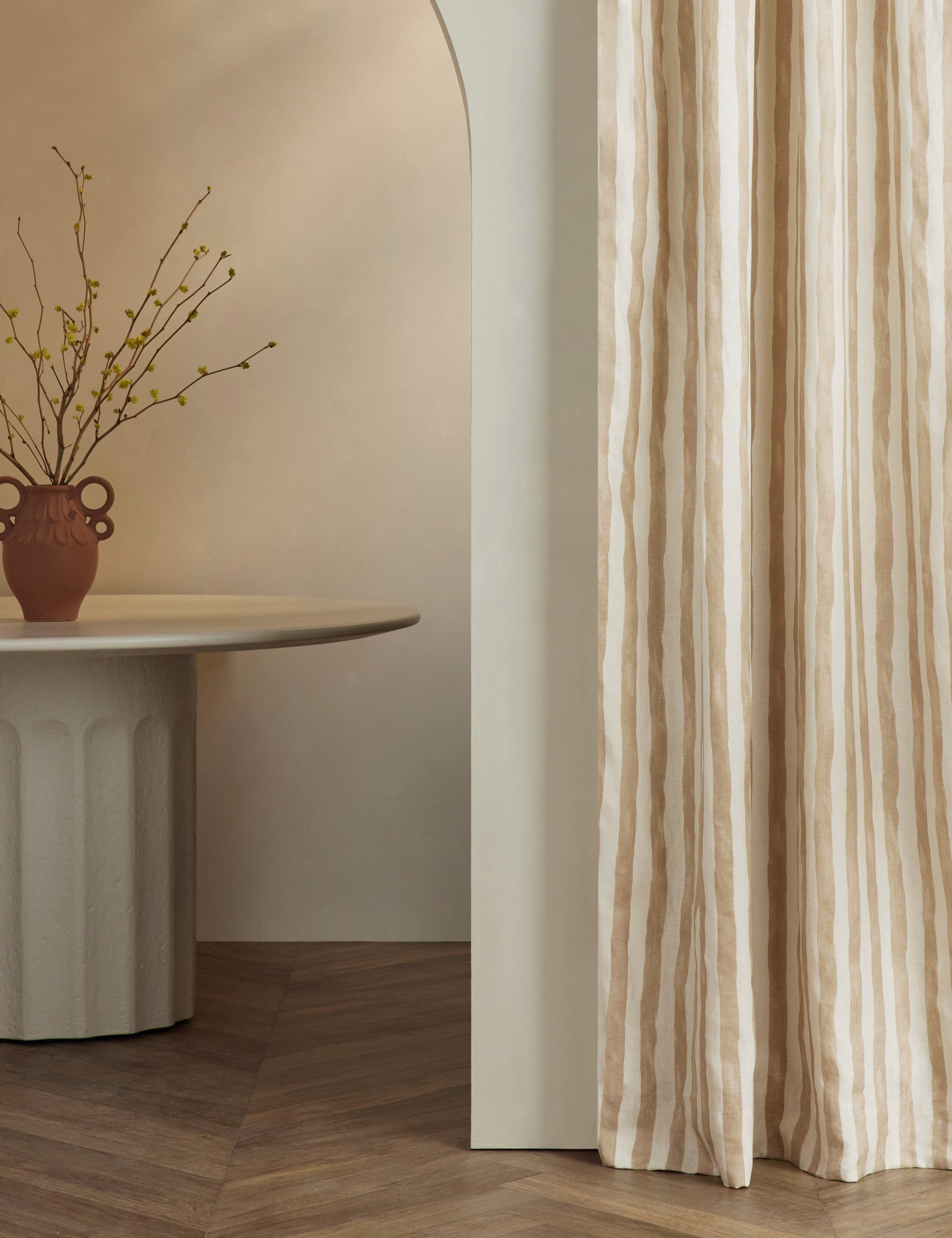 Painterly Stripe Linen Curtain Panel by Sarah Sherman Samuelhome decor ,wall decor 
