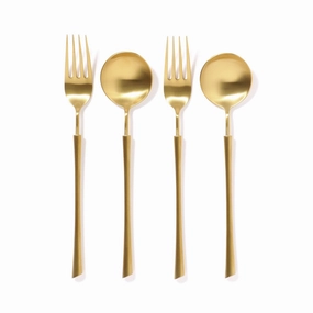 Pair Cutlery 4 Piece Dinner Set  Goldboho style dinner plates for special occasions 