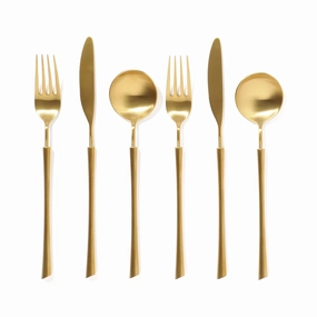 Pair Cutlery 6 Piece Dinner Set  Goldboho style dinner plates for special occasions 