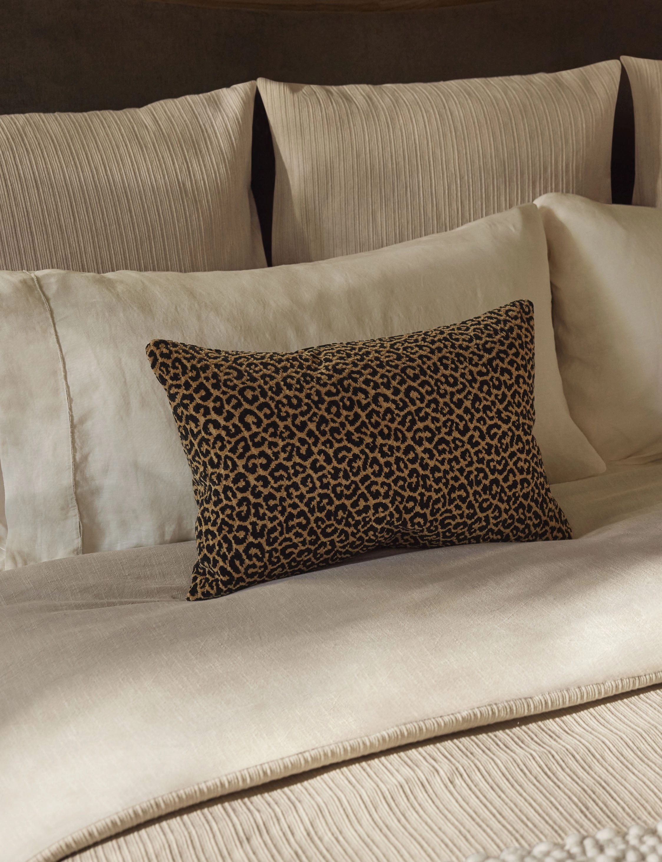 Panthera Velvet Lumbar Pillow by Scalamandre