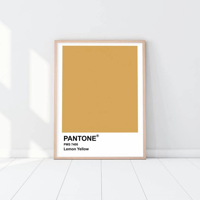 Pantone - Lemon Yellownordic style wall decor