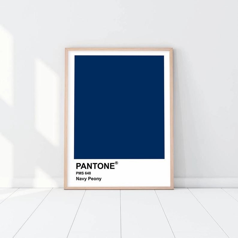 Pantone - Navy Peonynordic style wall decor