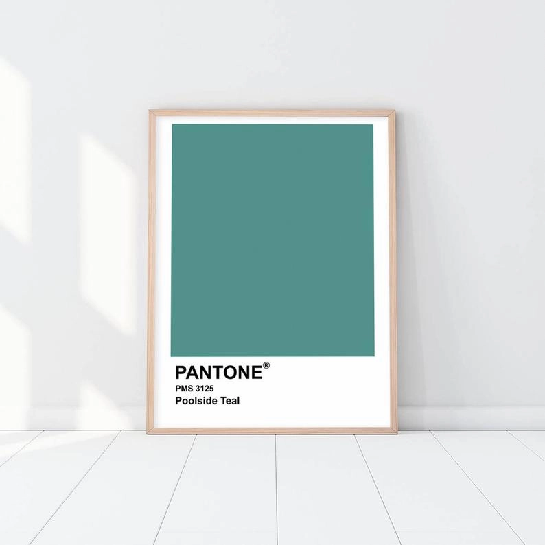 Pantone - Poolside Tealnordic style wall decor