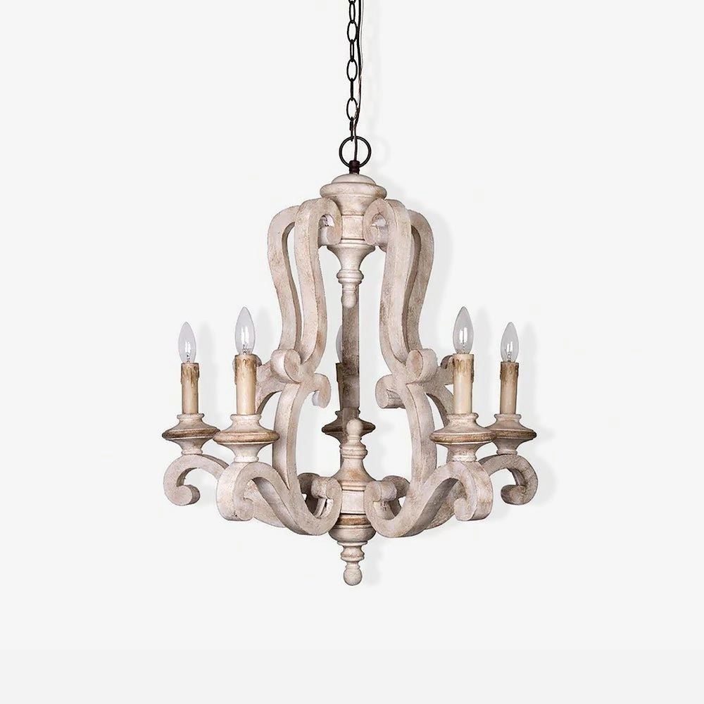 Parrotuncle Wooden Candle Chandelierrustic chandelier,bedroom chandelier 