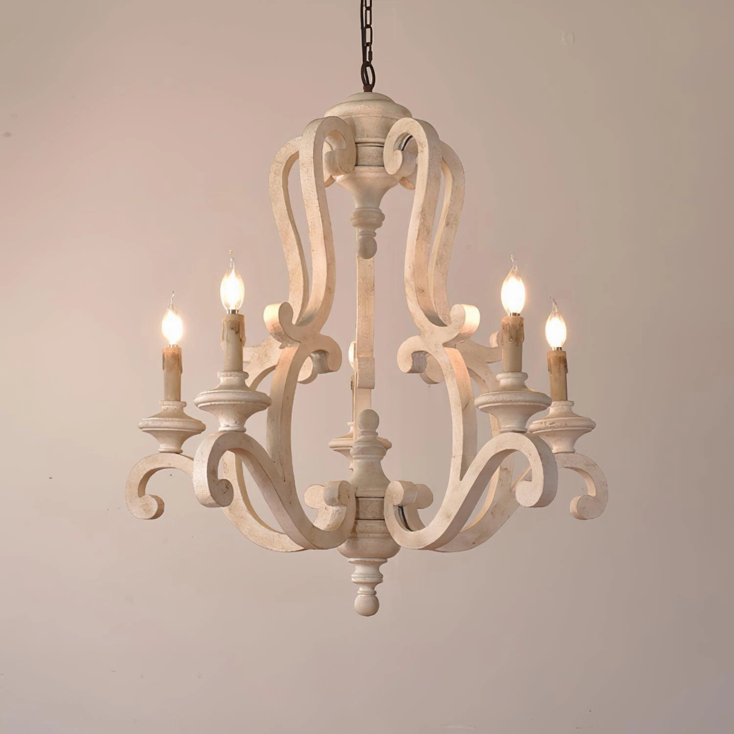 Parrotuncle Wooden Candle Chandelier