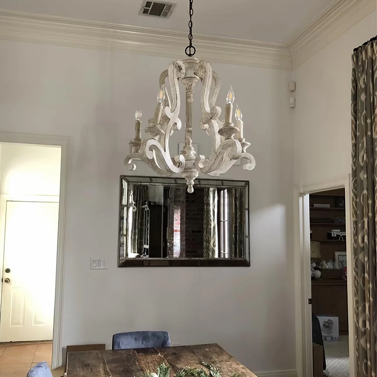 Parrotuncle Wooden Candle Chandelier