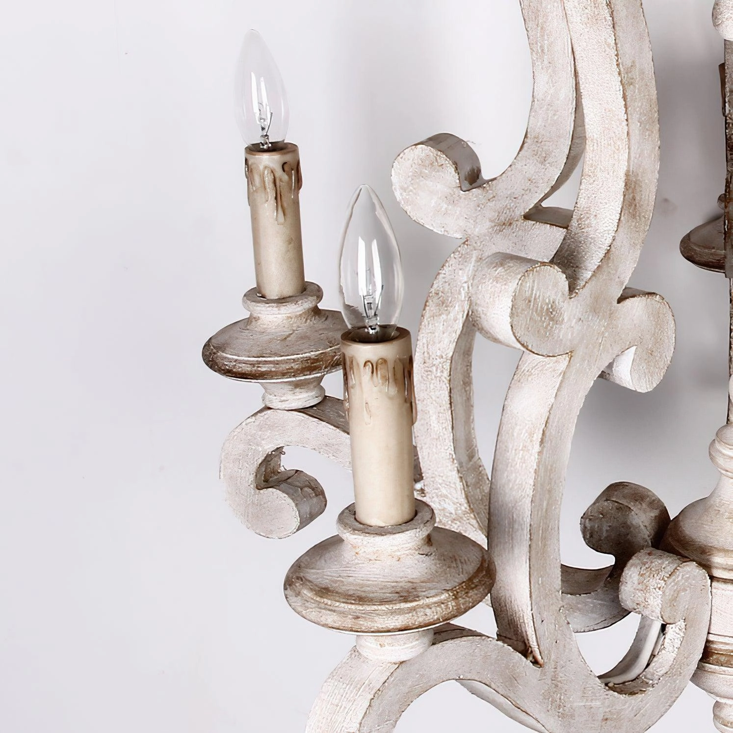 Parrotuncle Wooden Candle Chandelier