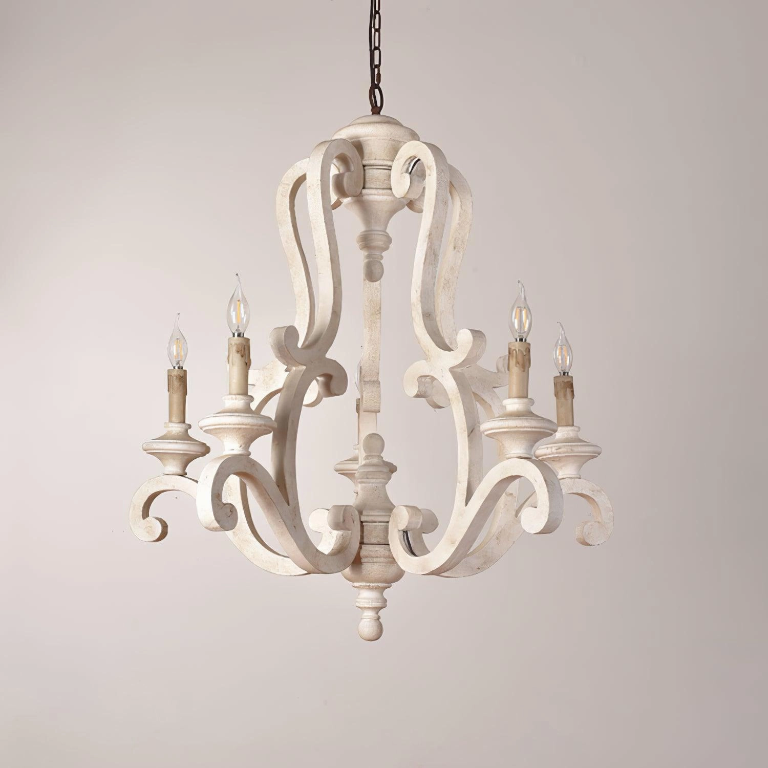 Parrotuncle Wooden Candle Chandelier
