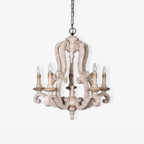 Parrotuncle Wooden Candle Chandelierrustic chandelier,bedroom chandelier 
