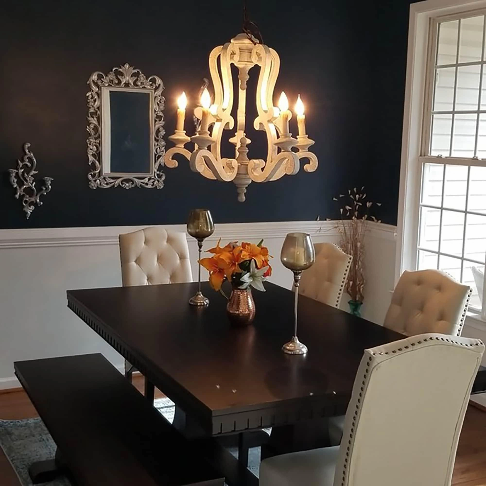 Parrotuncle Wooden Candle Chandelier