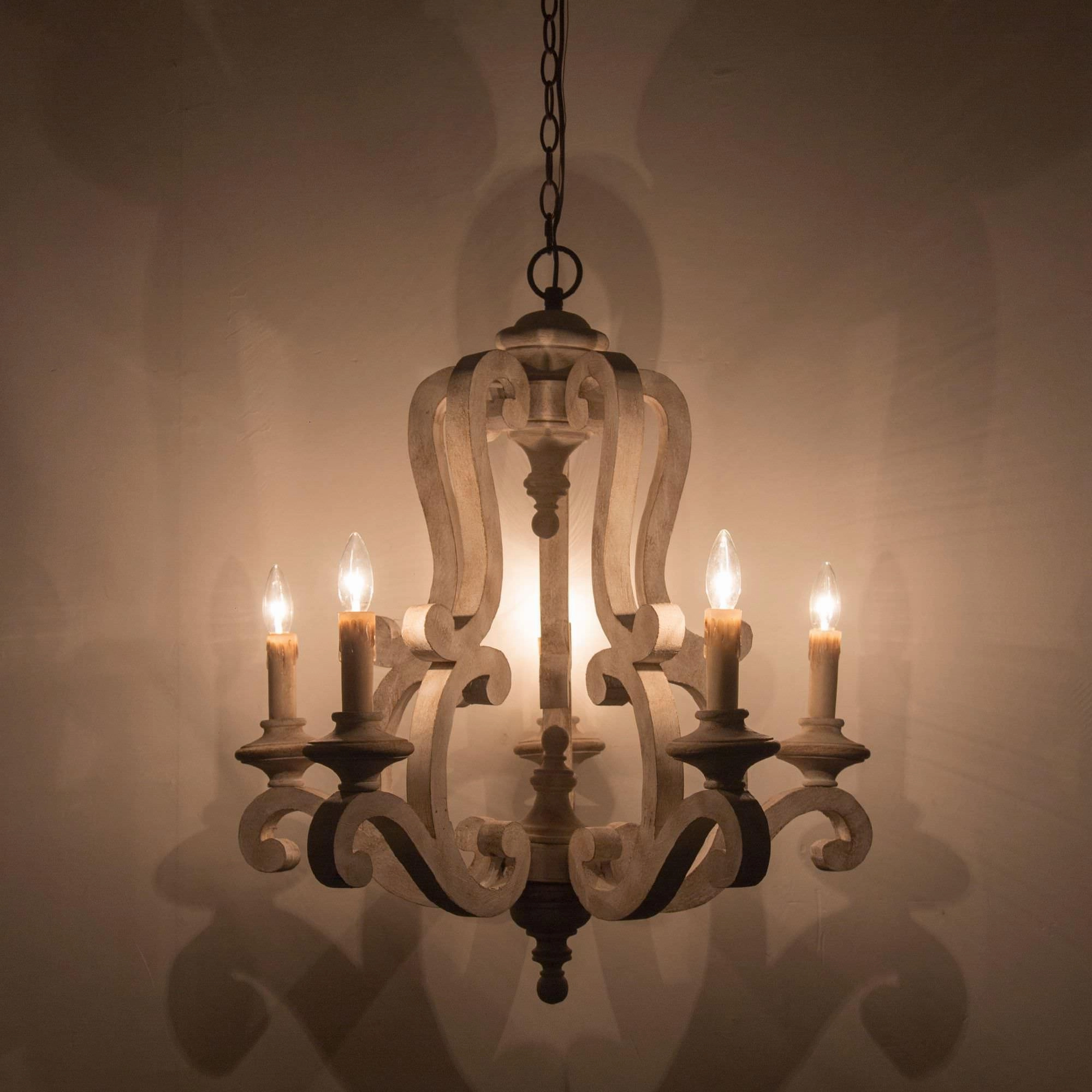 Parrotuncle Wooden Candle Chandelier