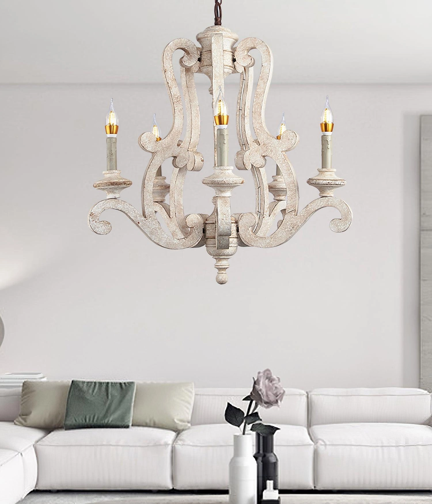 Parrotuncle Wooden Candle Chandelier