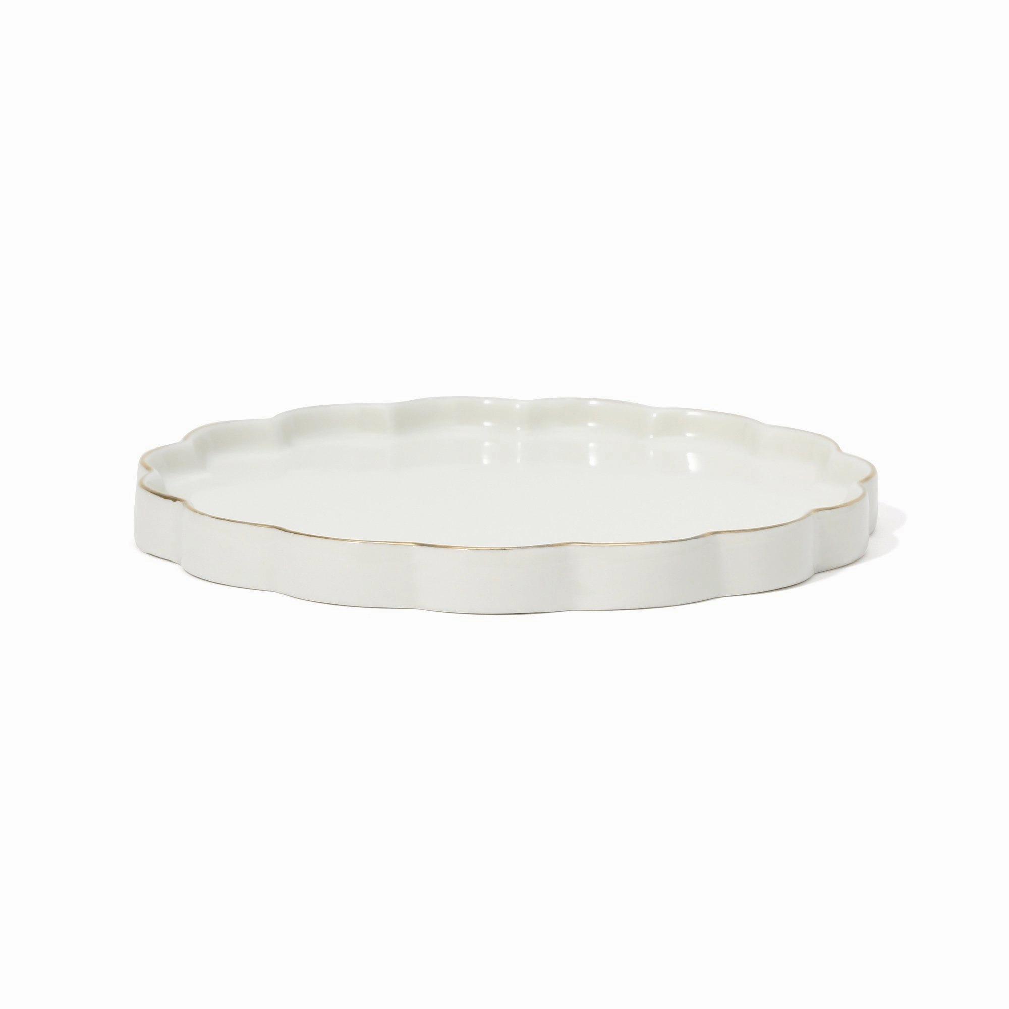 Pastel Scallop Plate Small White