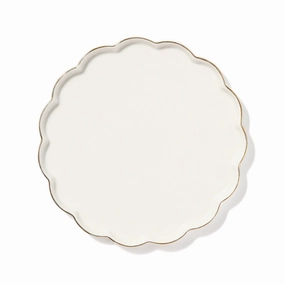 Pastel Scallop Plate Small Whitehand-painted ceramic bowl