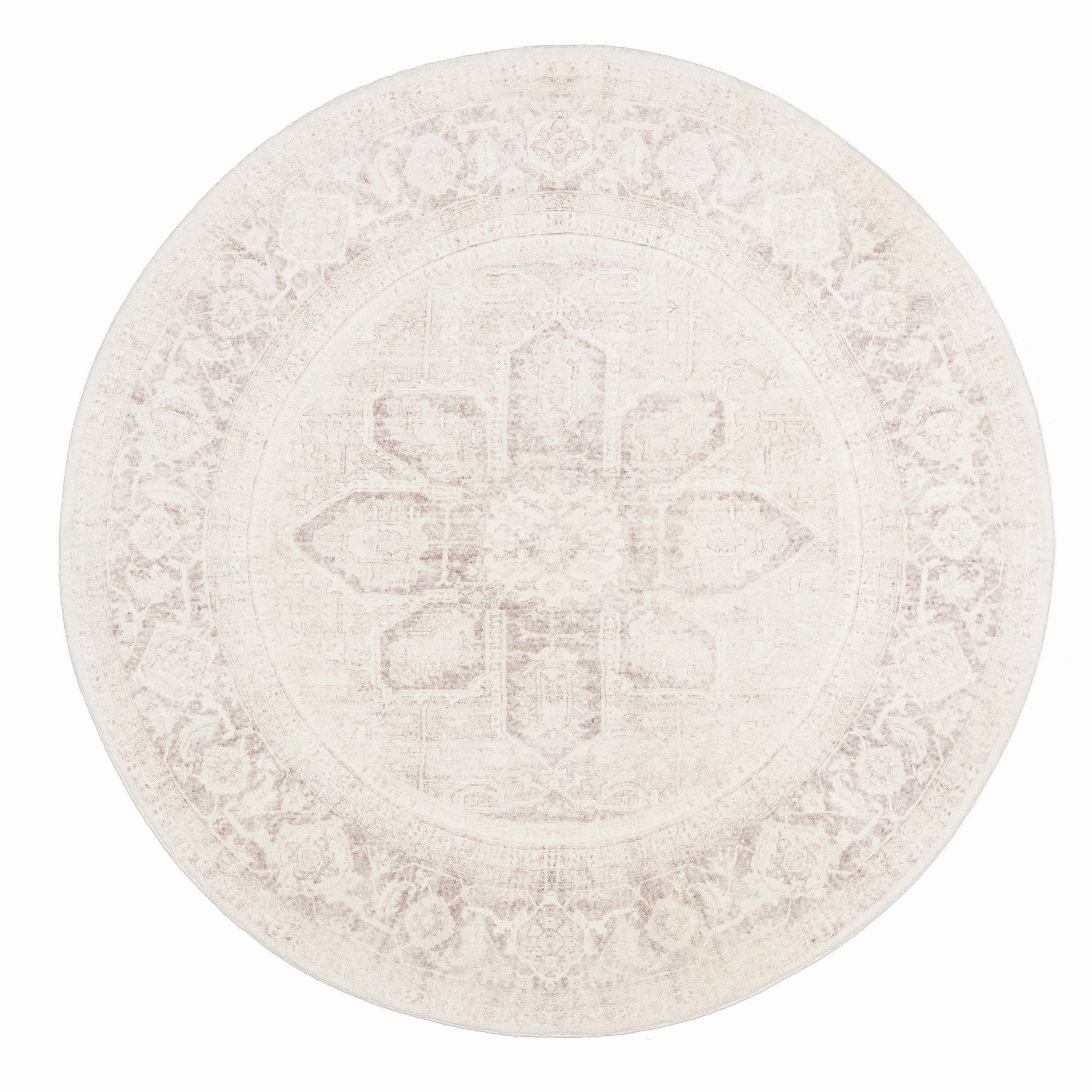 Patina Cream and Beige Distressed Washable Round Rugmodern color block patchwork rug