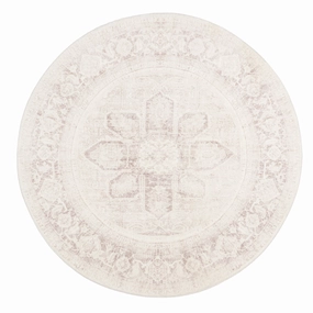 Patina Cream and Beige Distressed Washable Round Rugmodern color block patchwork rug