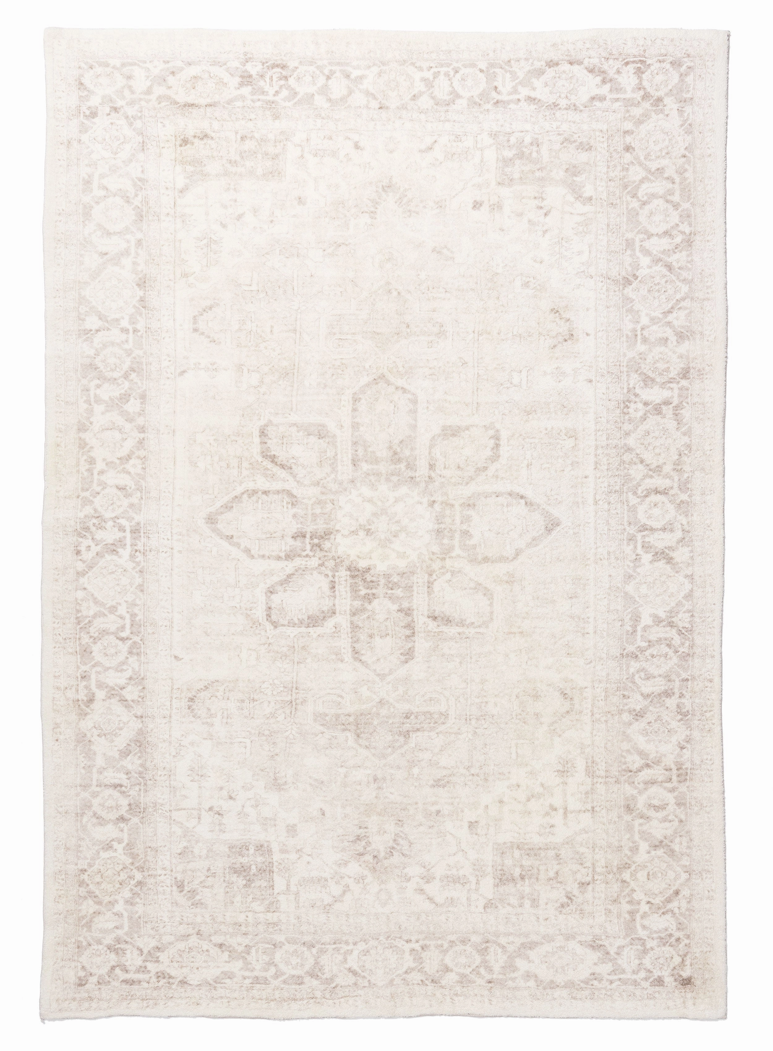 Patina Cream and Beige Distressed Washable Rugmodern color block patchwork rug