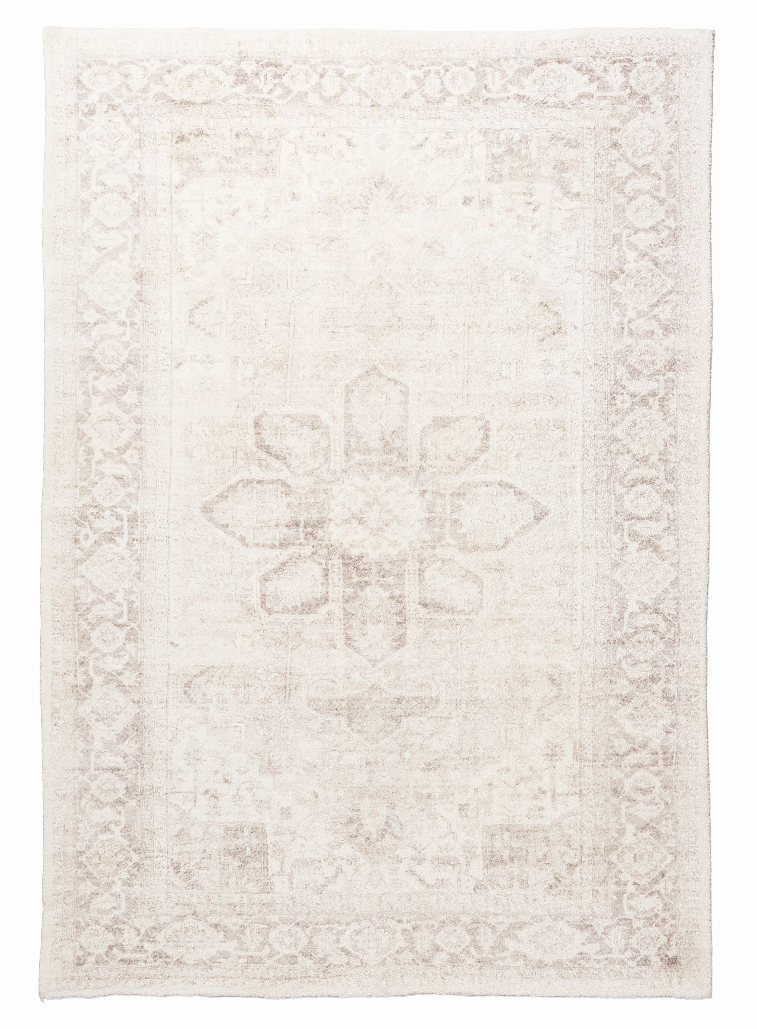 Patina Cream and Beige Distressed Washable Rug *NO RETURNS UNLESS FAULTYmodern color block patchwork rug