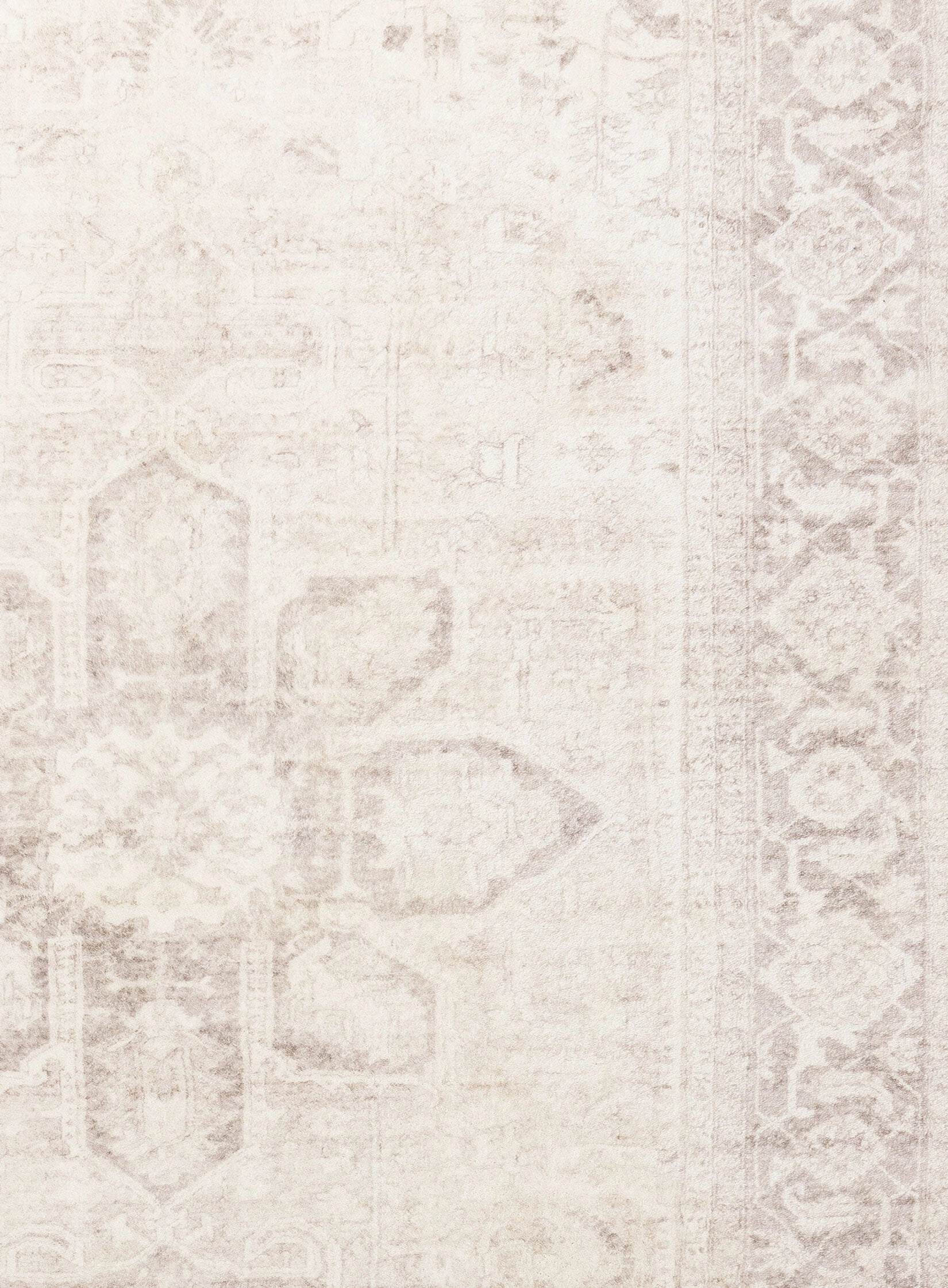 Patina Cream and Beige Distressed Washable Rug *NO RETURNS UNLESS FAULTY