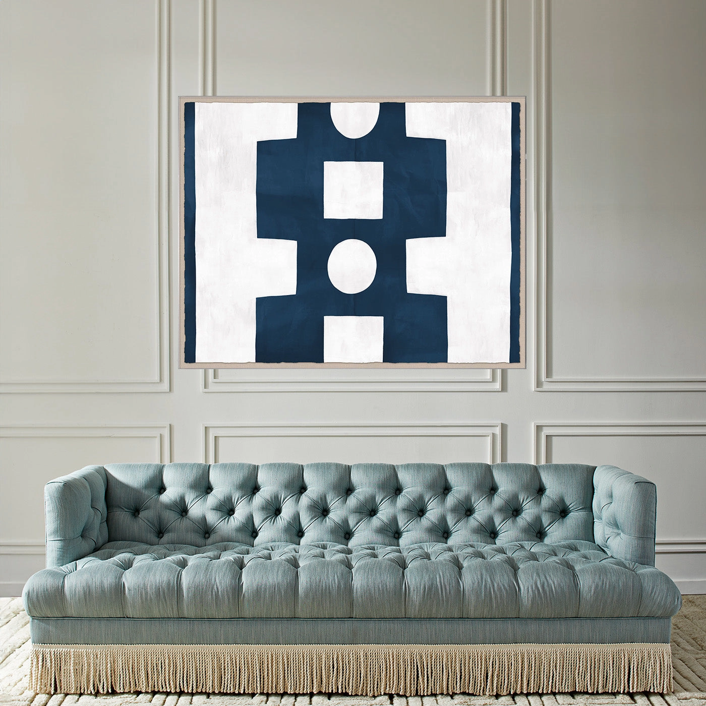 Paule Marrot, Blue and White Abstract