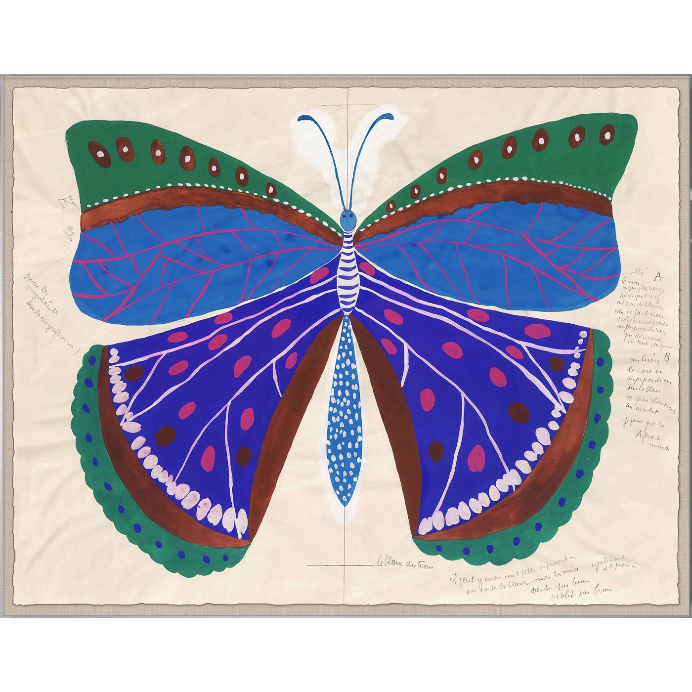 Paule Marrot, Blue Butterflynordic style wall decor