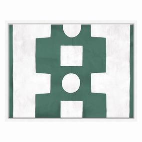 Paule Marrot, Green and White Abstract (Var. 1)nordic style wall decor
