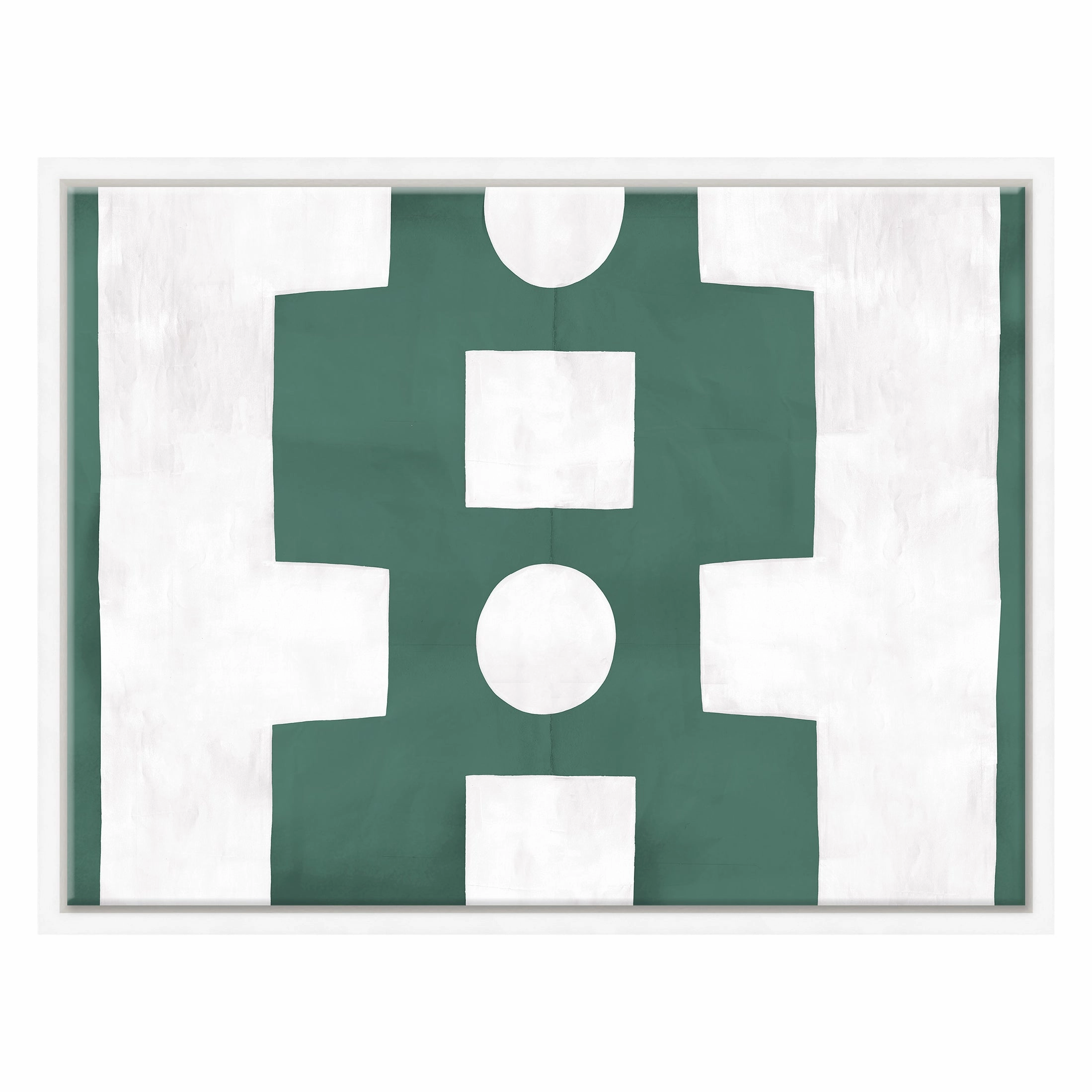 Paule Marrot, Green and White Abstract (Var. 1)nordic style wall decor