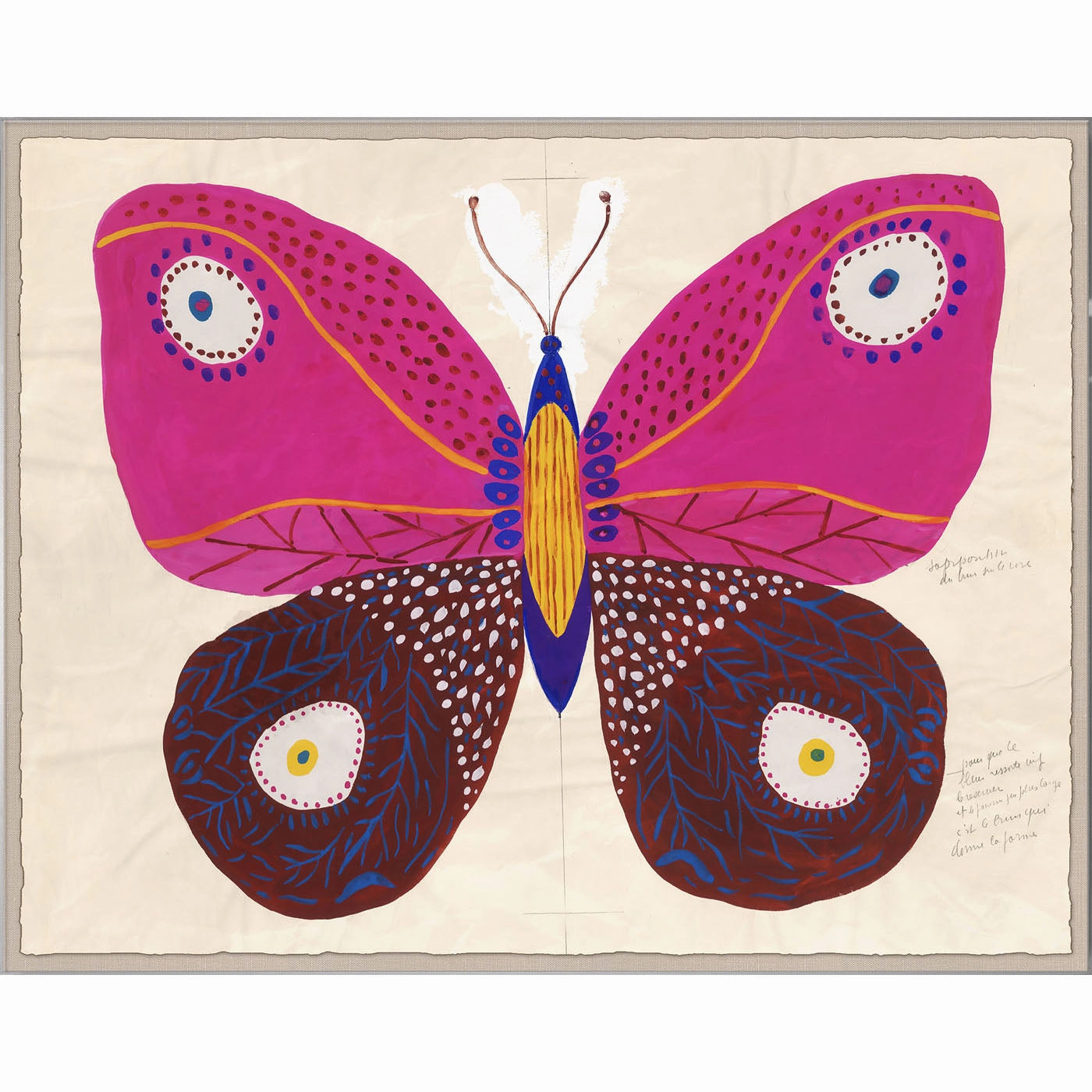 Paule Marrot, Pink Butterflynordic style wall decor