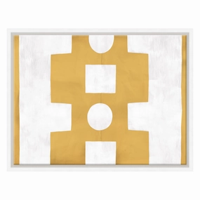 Paule Marrot, Yellow and White Abstract (Var. 3)nordic style wall decor