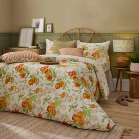Peach Harvest Printed Duvet Cover Set Orangehome decor ,wall decor 