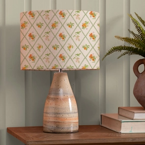 Peach Trellis Eva & Japura Complete Table Lamp Sandstone/Creamhome decor ,wall decor 