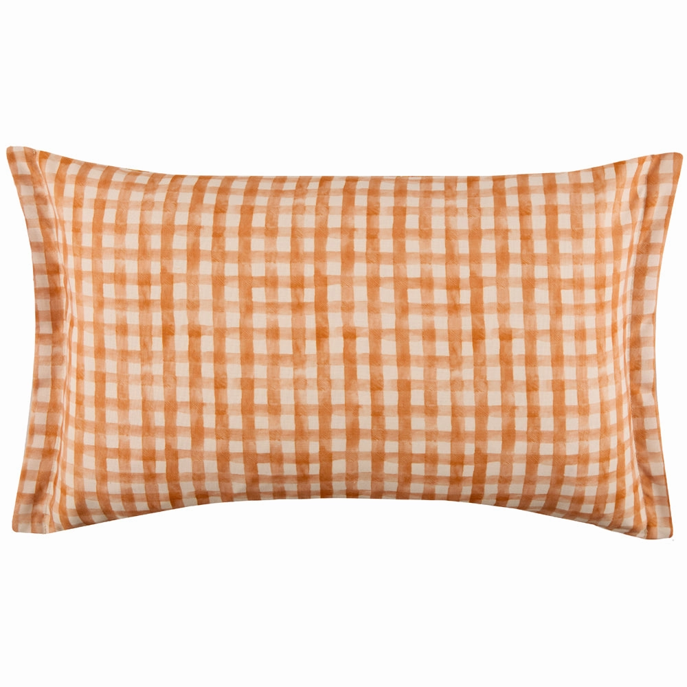 Peach Trellis Printed Outdoor Cushion Orange