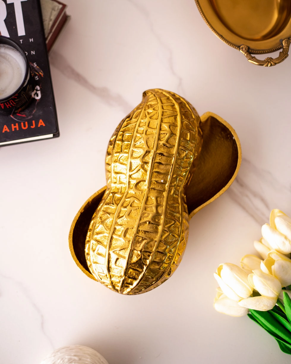 Peanut Shape Dry Fruit Platter - 7"