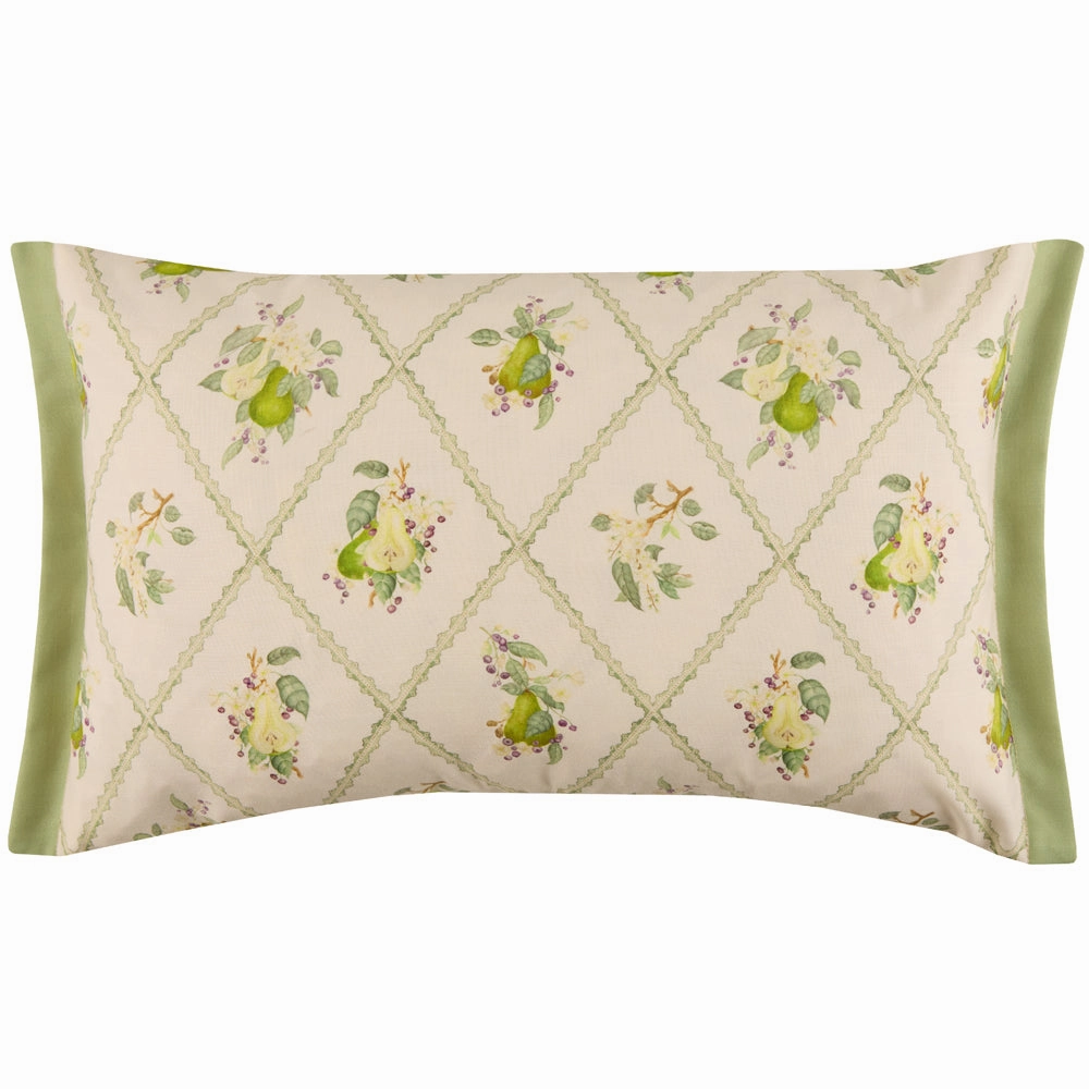 Pear Trellis Printed Outdoor Cushion Green